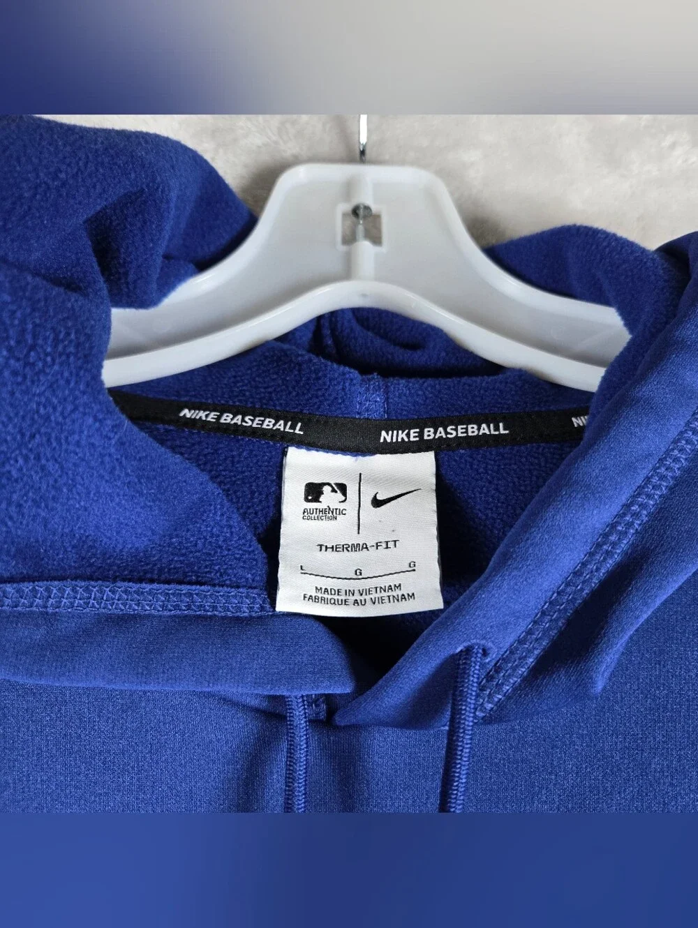 Nike Dodgers Center Swoosh Pullover Hoodie Sweater Mens Size L Large Blue